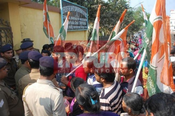 Tripura Rose Valley case : Congress gheraous CBI office 